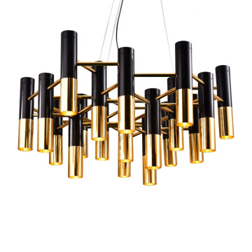 Luces colgantes decorativas modernas de metal dorado para la decoración del hogar